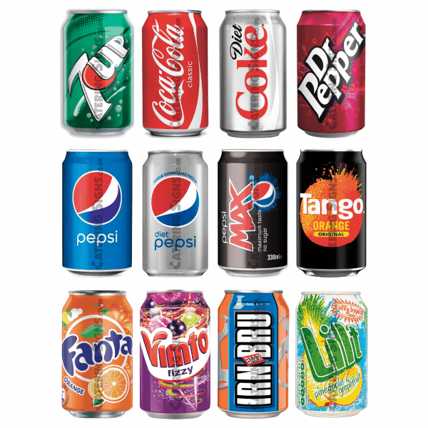 Set of 12 Drink Cans