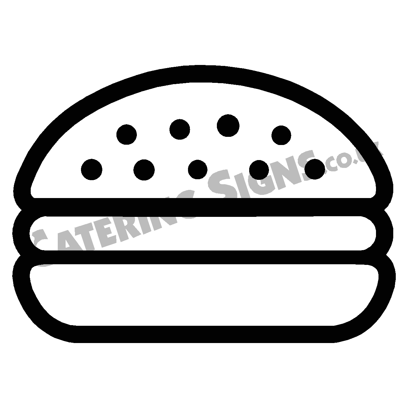 Burger Icon - Catering Signs UK