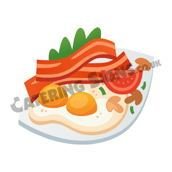 Full English Breakfast Cartoon