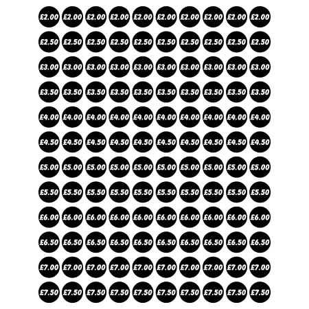 Black Price Stickers