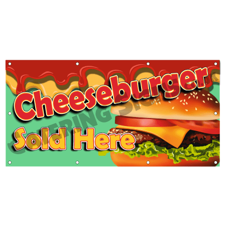 Cheeseburger Cartoon Banner