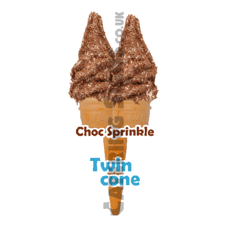 Chocolate Sprinkles - Twin Cone