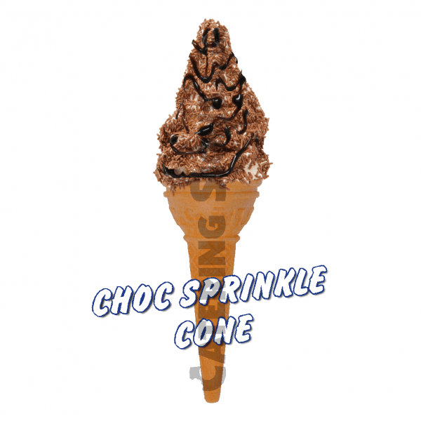 Choc Sprinkles & Sauce - Single Cone