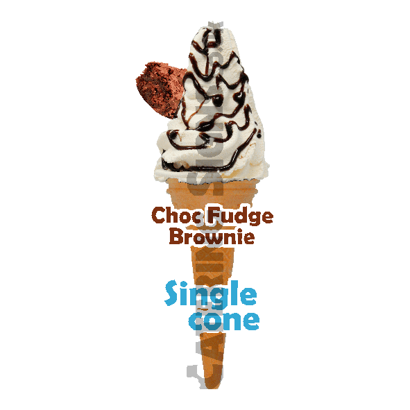 Chocolate Fudge Brownie - Single Cone - Image 2