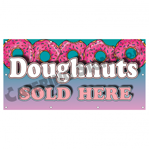 Doughnuts Cartoon Banner