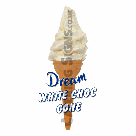 Dream White Choc - Single Cone