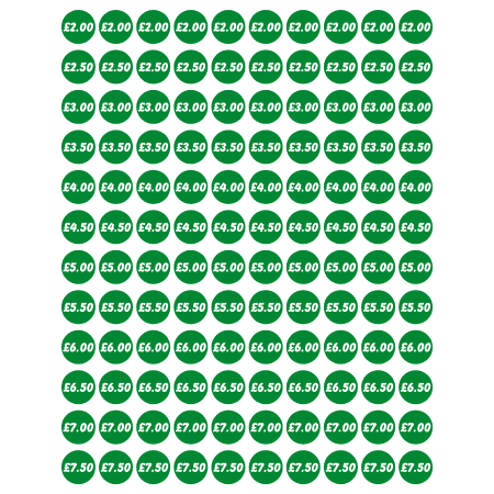 Green Price Stickers