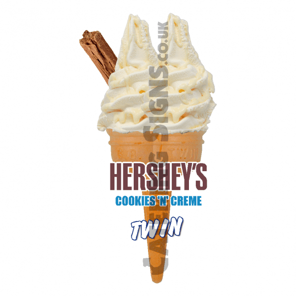 Hersheys Cookies & Creme - Twin Cone - Image 2