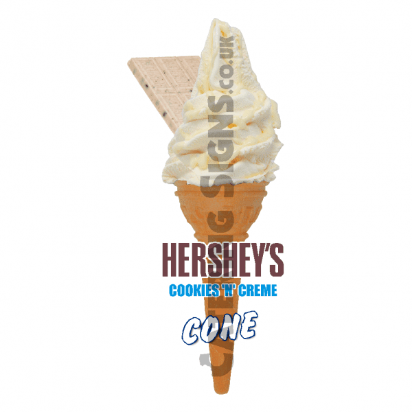 Hersheys Cookies & Creme - Single Cone - Image 3