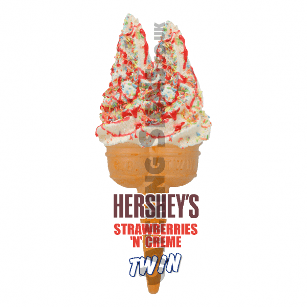 Hersheys Strawberry & Creme - Twin Cone