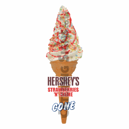 Hersheys Strawberry & Creme - Single Cone