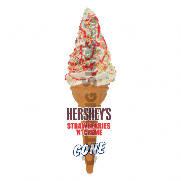 Hersheys Strawberry & Creme - Single Cone