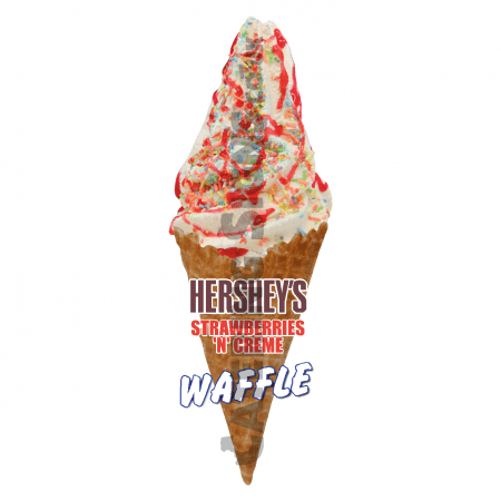 Hersheys Strawberry & Creme - Waffle Cone