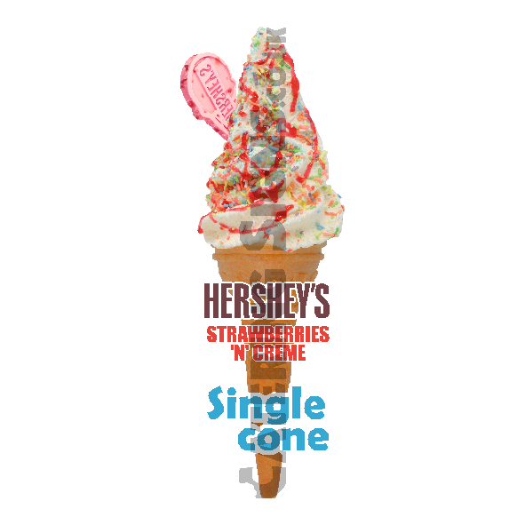 Hersheys Strawberry & Creme - Single Cone - Image 3