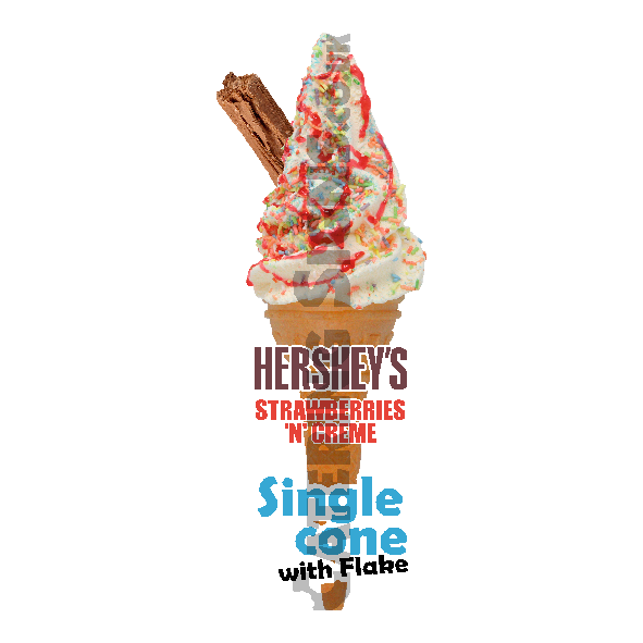 Hersheys Strawberry & Creme - Single Cone - Image 2