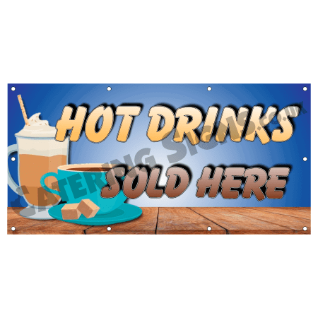 Hot Drinks Cartoon Banner