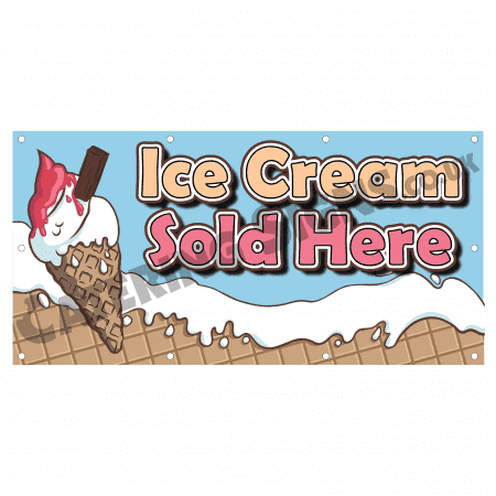 Ice Cream Cartoon Banner