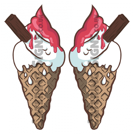 Ice Cream Cone Pair