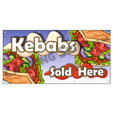 Kebab Cartoon Banner