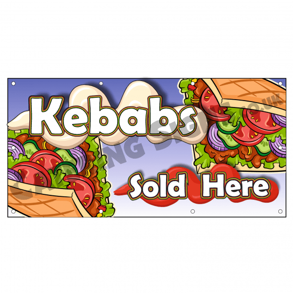 Kebab Cartoon Banner