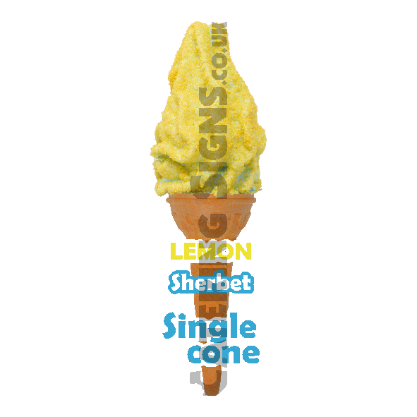 Lemon Sherbet - Single Cone