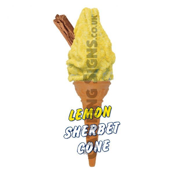 Lemon Sherbet - Single Cone - Image 2