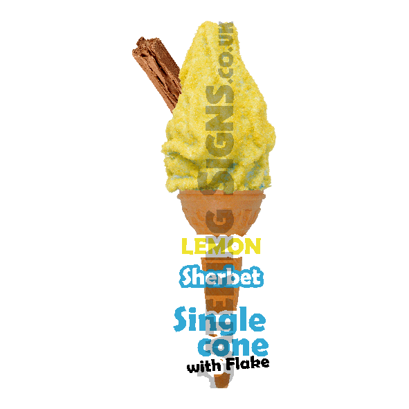 Lemon Sherbet - Single Cone - Image 2