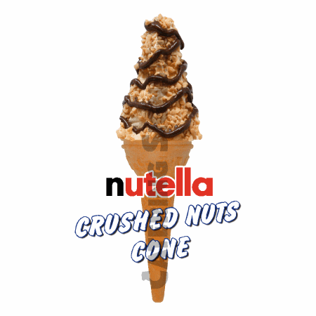 Nutella & Crushed Nuts - Single Cone
