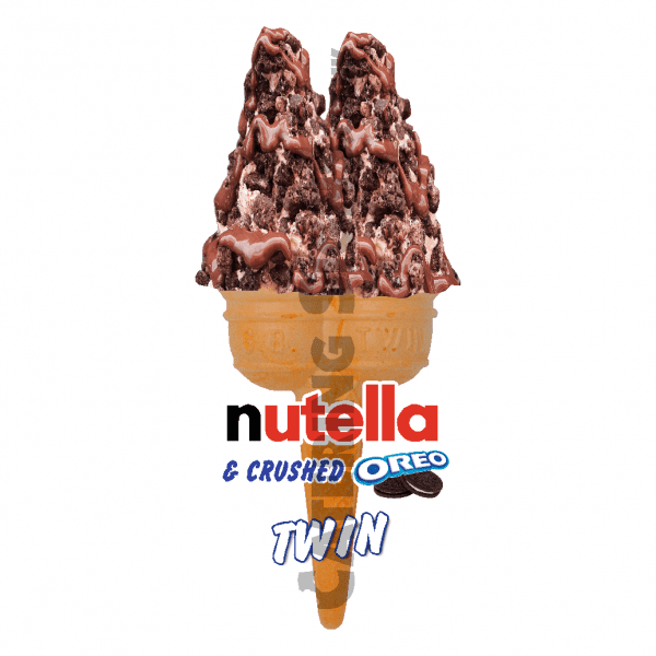 Nutella & Crushed Oreo - Twin Cone