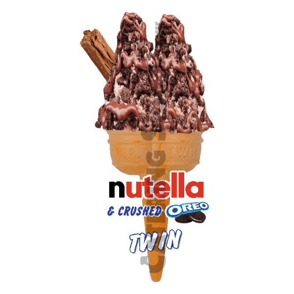 Nutella & Crushed Oreo - Twin Cone - Image 2