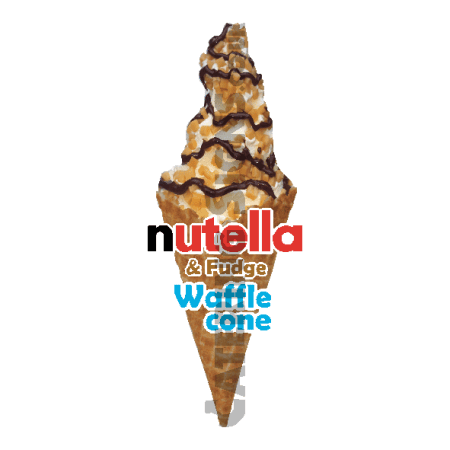 Nutella & Fudge - Waffle Cone