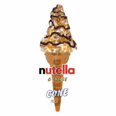 Nutella & Fudge - Single Cone