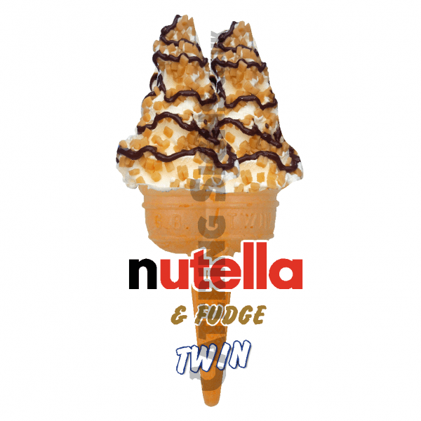 Nutella & Fudge - Twin Cone