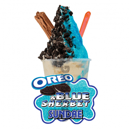 Oreo & Blue Sherbet- Sundae