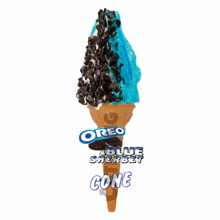 Oreo & Blue Sherbet - Single Cone