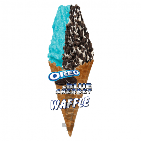 Oreo & Blue Sherbet - Waffle Cone