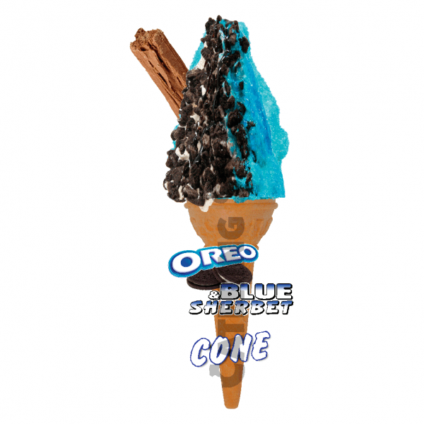 Oreo & Blue Sherbet - Single Cone - Image 2