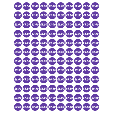 Purple Price Stickers
