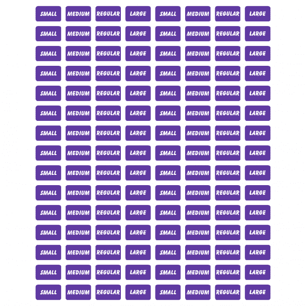 Purple Size Stickers