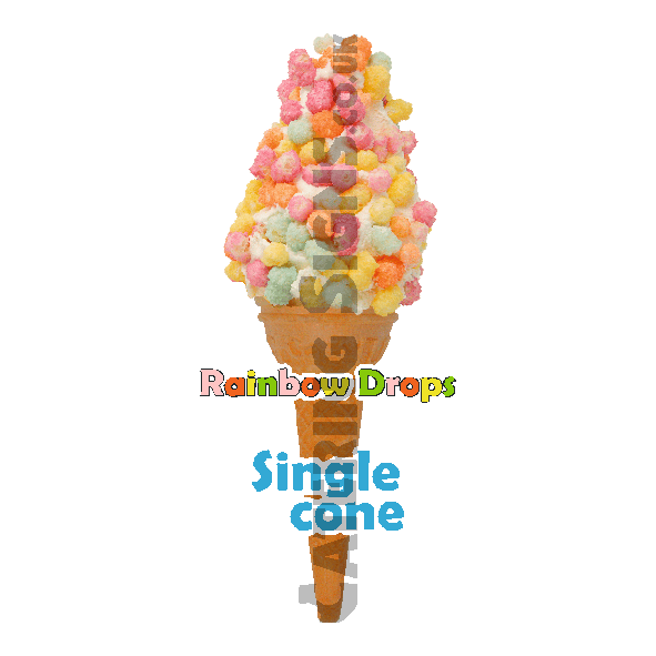 Rainbow Drops - Single Cone