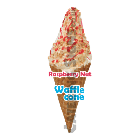 Raspberry Nut - Waffle Cone