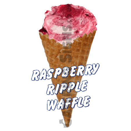 Raspberry Ripple Waffle Scoop