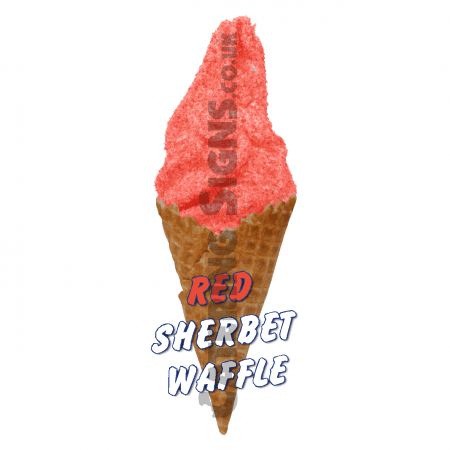 Red Sherbet - Waffle Cone