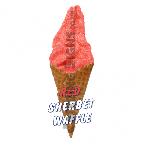 Red Sherbet - Waffle Cone