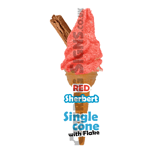 Red Sherbet - Single Cone - Image 2