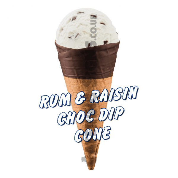 Rum & Raisin Choc Dip Scoop