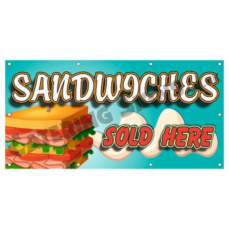 Sandwiches Cartoon Banner