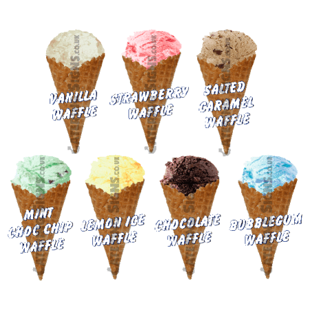 Set of 7 Waffle Scoops