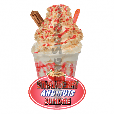 Strawberry & Nuts- Sundae