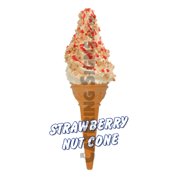 Strawberry Nut - Single Cone